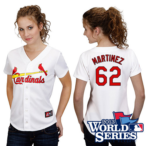Carlos Martinez #62 mlb Jersey-St Louis Cardinals Women's Authentic Home White Cool Base World Series Baseball Jersey